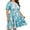 Light Blue summer dress for women, variant on Wycnly Summer Dresses for Women Tie Waist Pleated Swing Plus Size A Line Short Dresses Short Sleeve V-Neck Floral Print Mini 2024 Casual Dress Dark Blue xxxxl