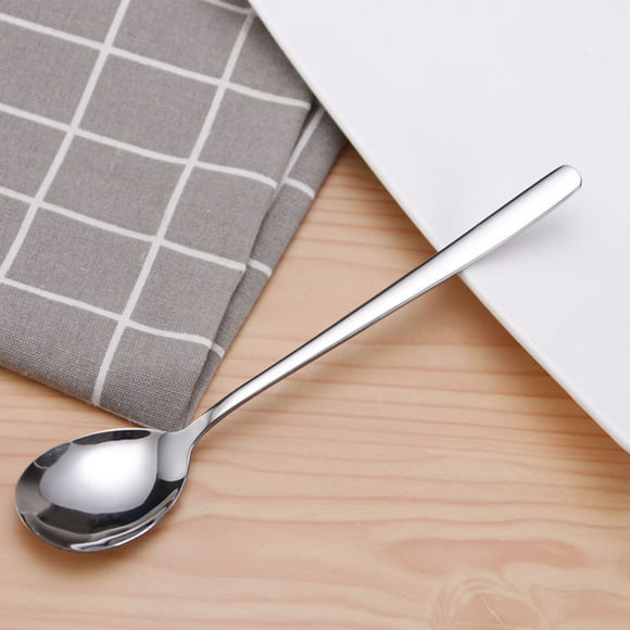 asddcavvf Spoon Stainless Steel Korean Spoon Soup Spoon Long Handled Dinner Spoon Rice Spoon Table Spoon for Home Kitchens or Dining Rooms Oval Dining Table Set for 4 with Leaf
