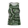 thumbnail image 4 of Fotbe Green Snakeskin Pattern Men's Quick Dry Workout Tank Top Gym Muscle Tee Fitness Bodybuilding Sleeveless T Shirt Breathable Workout Shirt-, 4 of 9