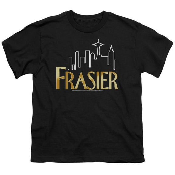Frasier Boys' Frasier Logo T-shirt Youth X-Large Black