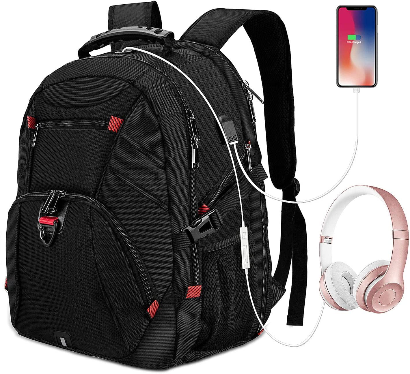 Gemini Zodiac Sign Casual Backpack Unisex Rucksack Durable Travel Daypack Laptop Bag 