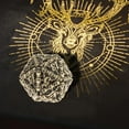 thumbnail image 4 of segolike 40mm Large Hollow Metal Polyhedral Skulls Pattern Galore Dice D20 Ancient Ancient Bronze, 4 of 9