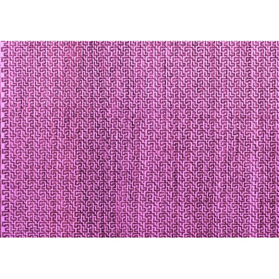 Ahgly Company Indoor Rectangle Abstract Purple Modern Area Rugs, 7' x 10'