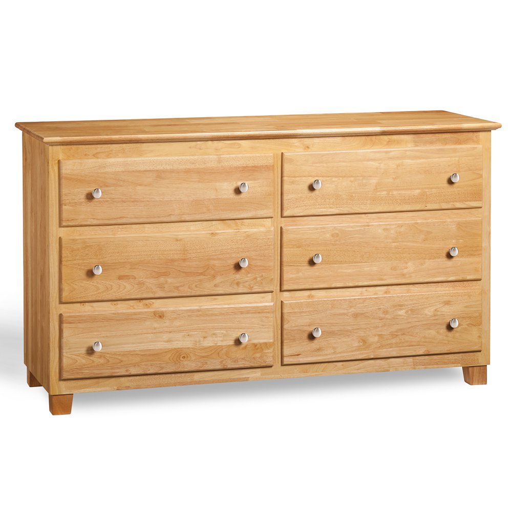Atlantic 6 Drawer 54 inch Dresser in Multiple Colors