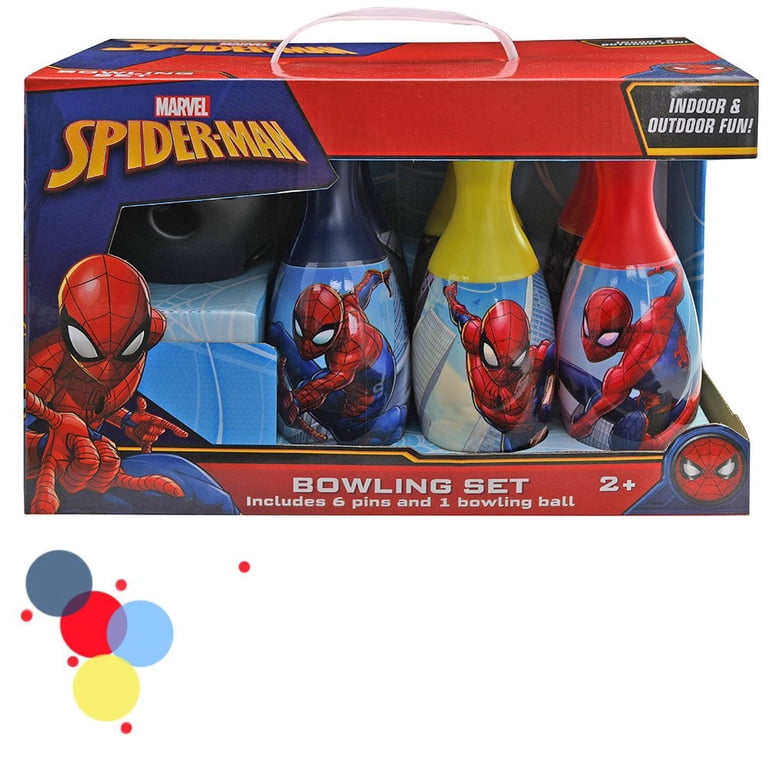 Jeu Bowling Mini Spider-Man - 10 Quilles + 2 Boules - Pour Enfants 3+ - Développe Adresse & Coordination