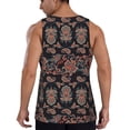 thumbnail image 3 of Haiem Retro Floral Men Workout Tank Top Gym Bodybuilding Sleeveless Muscle T Shirts Athletic Tank Breathable Workout Shirt-Large, 3 of 9