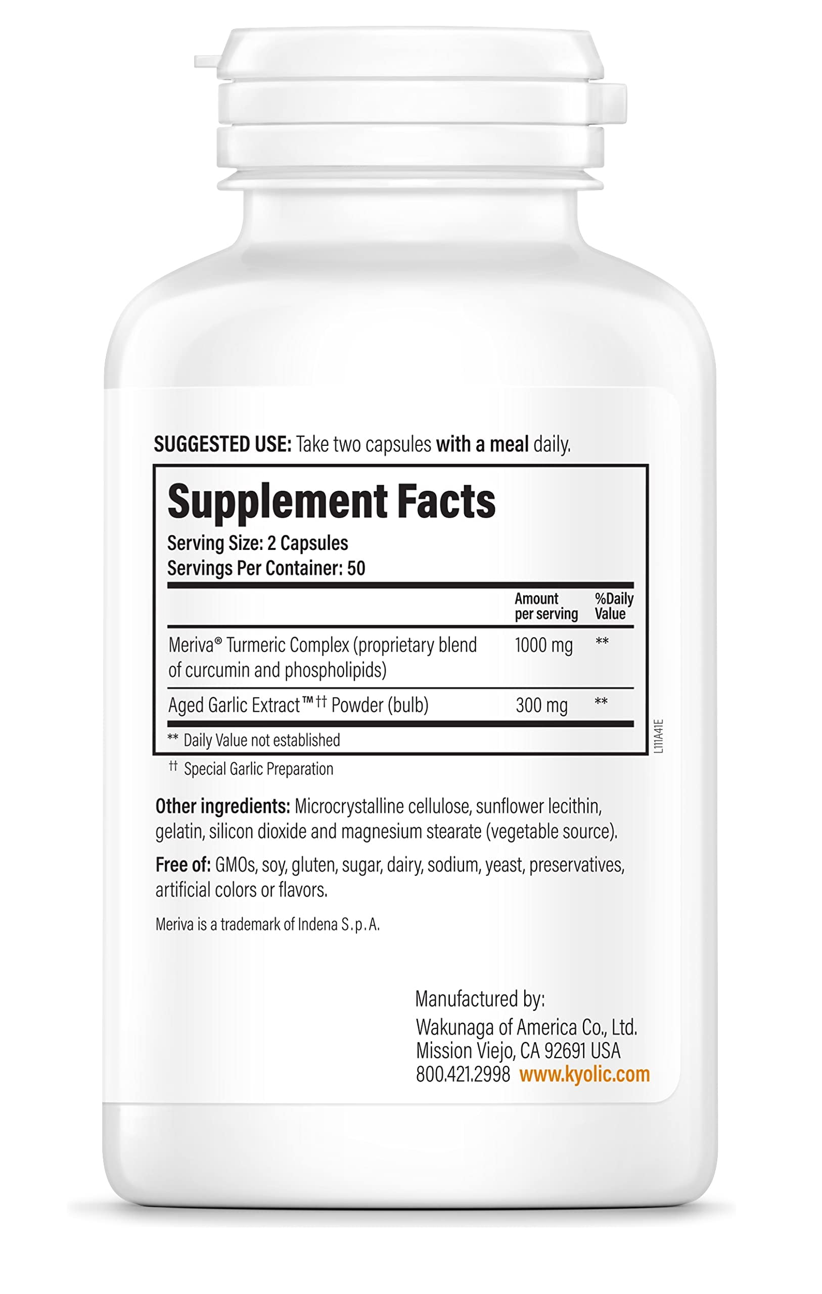 Kyolic Wakunaga Curcumin, 100 Ct