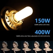 SK400II 400Ws Photo Studio Strobe Flash Monolight Light with Bowens Mount,Clear LCD Panel,5700±200K Strobe Light for Studio, Shooting, Location, Portrait Photography-110V