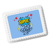 Best Dad in the World Cake Decoration Edible Frosting Photo Sheet