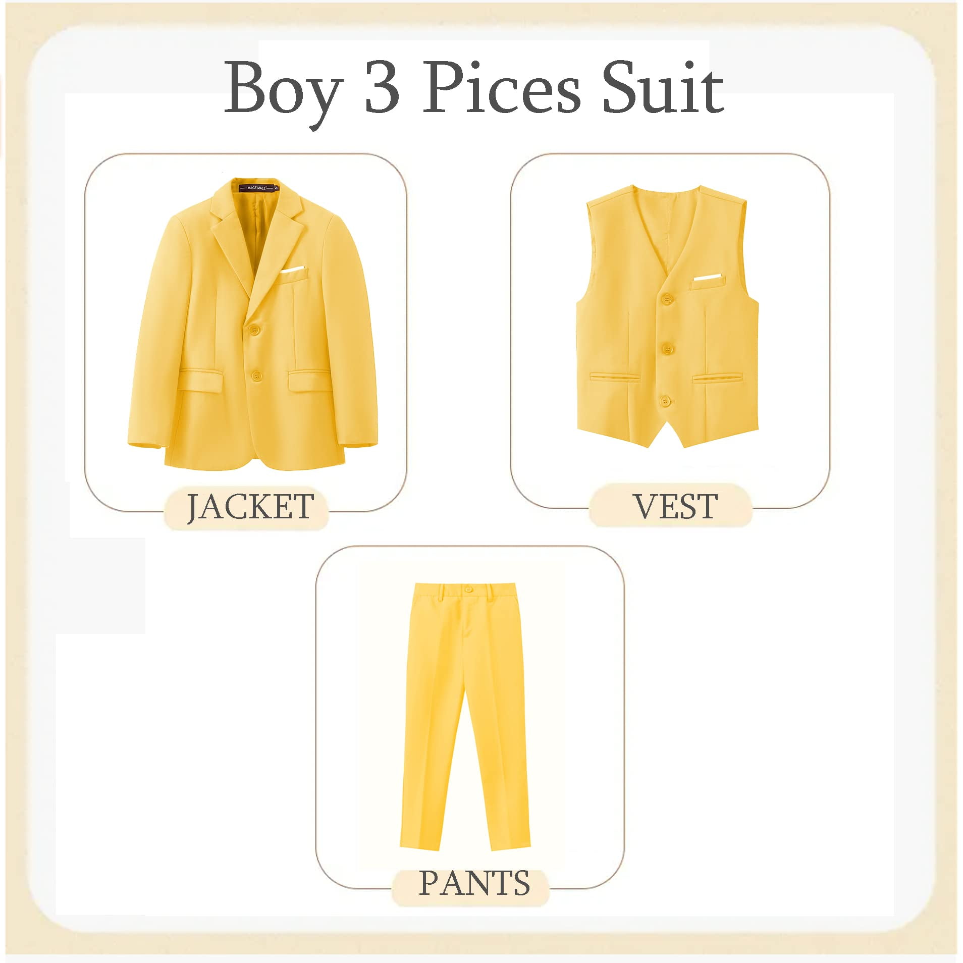 キッズ　男の子　150&160センチ　まとめ売り　かなりお得 ETHAN Boys Yellow Kid Suit for Toddler Teenager Youth Boys