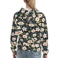 thumbnail image 7 of Salouo Flowers Pattern Hoodie Sweatshirts for Women, Autumn Pullover Hoodie Workout Sweat Women's Long Sleeve Preppy Sweatshirts-Small, 7 of 7