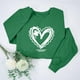 thumbnail image 1 of TaTaai Women’s Casual Round Neck St. Patrick Print Long Sleeve Blouse Loose Fit Graphic Sweatshirt Soft Polyester Pullover Holiday Party Wear Gift, 1 of 6