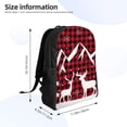 thumbnail image 4 of Easygdp Christmas Buffalo Plaid Mochila Versátil y Elegante: Comodidad, Almacenaje y Durabilidad para la Universidad, Trabajo, Viajes y Uso Diario, 4 of 8