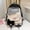 Black, variant on Aesthetic Color Contrast Travel Backpack, Large Capacity Flap Backpack Japanese Preppy Style Perfect for Travel