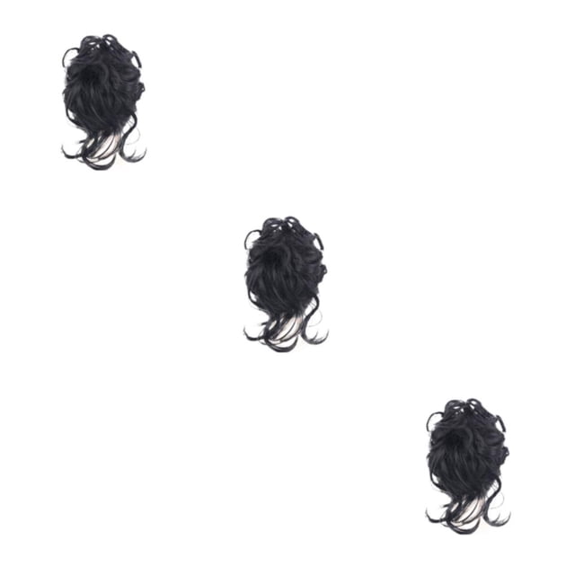 Baohd High Temperature Fiber Messy Hair Buns Natural And Beautiful Fit For Any Face Shape Safe natural black 3Set