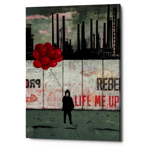 Epic Graffiti 'Life Me Up III' by DB Waterman, Canvas Wall Art, 18"x26"