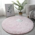 thumbnail image 1 of Circle Round Shaggy Rug Living Room Bedroom Carpet Floor Mat Anti-Skid, 1 of 4