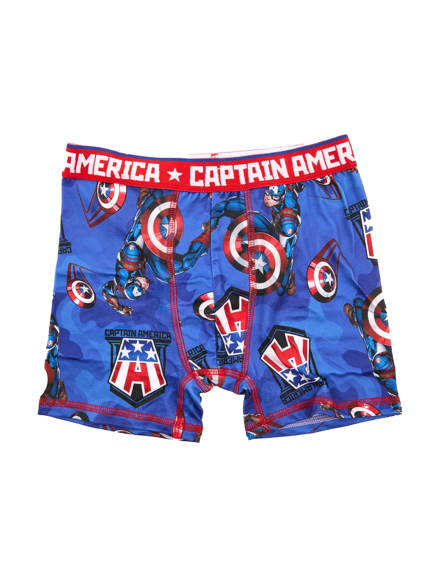 Captain America Boys Boxer Brief Underwear, 4-Pack, Sizes XS-XL
