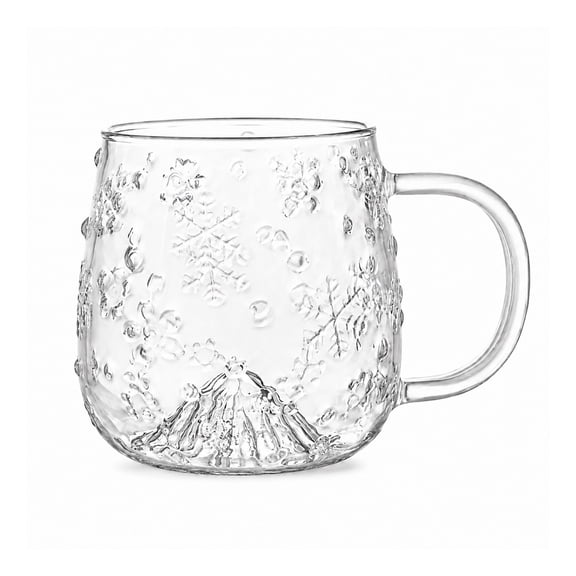 TSBIFV 15.2oz Clear Glass Cup with Handle, 450ml Transparent Drinking Glass Tumbler, Heat Resistant Water Cup Mug for Coffee, Tea, Juice and Daily Use