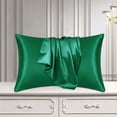 thumbnail image 2 of Satin Pillow Cases 2 Pack,Silk Pillow Cases,Standard Size for Hair & Skin,Wrinkle-Free,Cooling Pillow Case for Hot Sleepers,Envelope Closure,Soft Breathable(Green 2pcs 30*20in)from QiwagFerng, 2 of 10