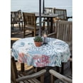 thumbnail image 2 of Outdoor Tablecloths with Umbrella Hole & Zipper, Blue Jellyfish Coastal Round Tablecloth 54 Inch, Beach Nautical Ocean Coral Seahorse Waterproof Table Cloth, Patio/Pool/Picnic Table Covers, 2 of 8