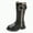 Black, variant on Girls Fashion Boots Girls Knee High Boots Fashion Bow Side Zipper Tall Riding Boots Girl's Mid Calf Boots for Little Kid/Big Kid Brown,2.5