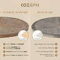 thumbnail image 3 of COZAYH Rustic Farmhouse Round End Table, Storage Shelf for Living Room, Set of 2, 3 of 12