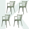 thumbnail image 1 of Set de 4 Sillas de Plástico PVC Resistentes con Respaldo | Sillas Modernas para Comedor, Jardín, Terraza o Restaurante, 1 of 8