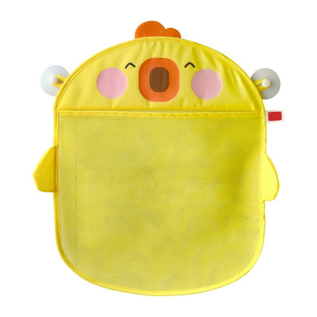 Sac Suspendu de Jouet de Bain en Maille de Bébé, Sac de Rangement de Jouet de Bain en Forme de Bande Dessinée pour un Usage Domestique Blanc, Jaune, Dinosaure