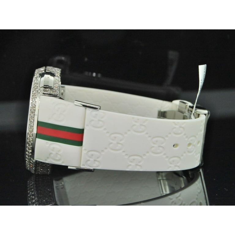Gucci Diamond White Watch Mens Full Casing Ya114214 5 Row Gucci Diamond White Watch Mens Full Casing Ya114214 5 Row