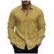thumbnail image 2 of pstuiky camisa de manga larga para hombre, Camisa de manga larga con cuello estampado, informal y cómoda, para hombre. Tops de talla grande para hombre xxl, 2 of 5