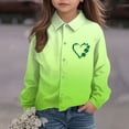thumbnail image 6 of UVEASISHA St. Patrick's Day Shirts for Boys Long Sleeve Button Down Shirt Irish Lucky Shamrock Heart Printed Party Shirts Green 140, 6 of 8