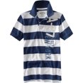 thumbnail image 1 of Aeropostale Polo de rugby a rayas para hombre, azul, grande, 1 of 1