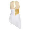 thumbnail image 2 of IEFIEL Girls Sequins Ballet Lyrical Dance Leotard Dress Sleeveless Hollow Back Dress Stage Performance Costume Gold 8, 2 of 7