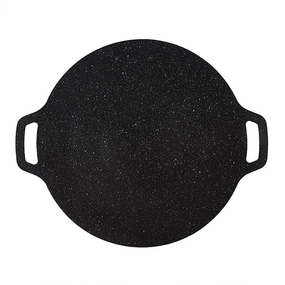 uvwlwu Grill Pan Multifunctional Non Stick Korean Barbecue Pan Baking Pan Portable Griddle With Double Handle For Home Kitchen Camping Travel 1pc(Bronze)