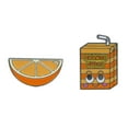 thumbnail image 2 of U Style 2 Pack Backpack Pins, Orange Juice-Theme, 2 of 3