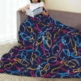 thumbnail image 6 of Pofeuu Multicolor Bowling Print Ultra-Soft Micro Fleece Blanket,for Bed Or Sofa,All Season Throw Blankets Flannel Blanket-60"x50", 6 of 7