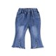 thumbnail image 1 of Odeerbi 1-6 Años Niñas Pantalón Vaquero Acampanado Raw Hem Pantalón Vaquero Ancho Casual Loose, 1 of 3