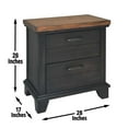 thumbnail image 3 of Steve Silver Bear Creek Rustic Nightstand with Two Drawers, Brown, 3 of 5