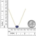 thumbnail image 6 of Gem Stone King 14K Yellow Gold Blue Lapis Pendant Necklace for Women | 2.00 Cttw | Gemstone Birthstone | Oval 9X7MM | With 18 inch Chain, 6 of 6