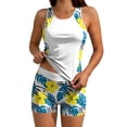 thumbnail image 3 of Fmbrln Tankini Swimsuits for Women with Boyshorts Two Piece Modest Bathing Suits Fashion Floral Print Swimwear Sets, 3 of 6