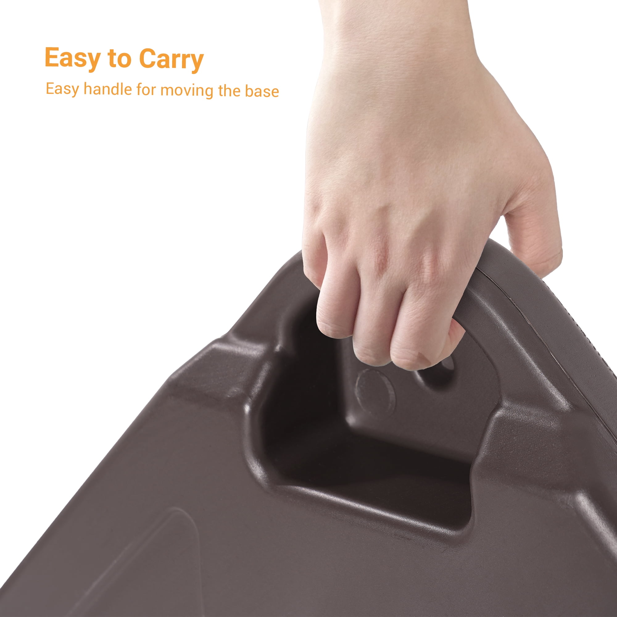 ACEGOSES Patio Cantilever Umbrella Base Filled with Water/Sand HDPE Plastic for Outdoor Offset Umbrellas,Dark Brown