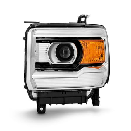 AKKON - Fits 2014-2018 GMC Sierra 1500 15-19 Sierra 2500HD 3500HD [Halogen Type] Chrome Headlight Headlamp Driver Left Side