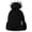 Black, variant on Clearance! Baberdicy Womens Winter Knitted Hat with Faux Pom Warm Knit Cap for Women Black