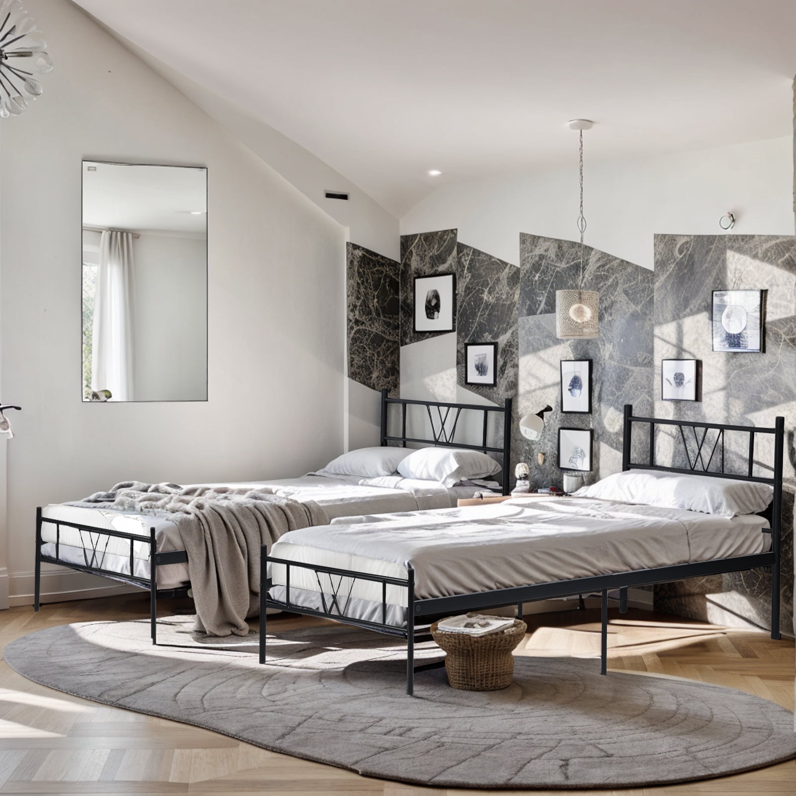 Twin Size Metal Bed Frame, 11.2