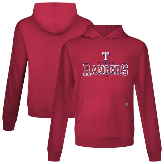 Men's Levelwear Red Texas Rangers Relay Journey Pullover Hoodie