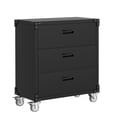 thumbnail image 2 of Garvee 3 Drawer File Cabinet, Heavy Duty Metal Wide Filing Organization Cabinet with Wheels for Home, Office Black, 2 of 8