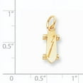 thumbnail image 2 of 10k Yellow Gold Solid 3-Dimensional Skateboard (8x20mm) Pendant / Charm, 2 of 2
