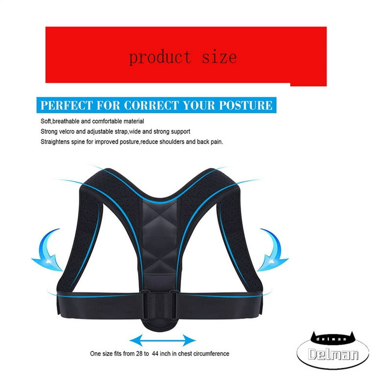 Posture Correction Belt for Men and Women - Comfortable Adjustable Back  Strap Clavicle Support Device for Posture/Humpback/Round Shoulders,  Providing