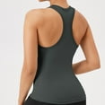 thumbnail image 4 of SHITINN Athletic Top for Women Olive Women's Solid Color Yoga Vest Sports Quick Drying Vest, 4 of 5